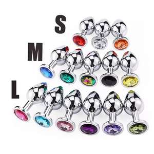 Metal Anal <b>for</b> Women <b>Men</b> Anal Butt Plugs Crystal Jewelry Booty Beads Anal Dilator SEX <b>Toys</b> - Product Image 5