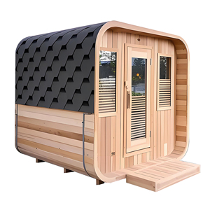 <span class=keywords><strong>Sauna</strong></span> de Madera Moderna para Interiores y Exteriores, Seca, para 8 Personas, de Lujo, con Control Automático, Tradicional, para Terapias de Bienestar - Product Image 1