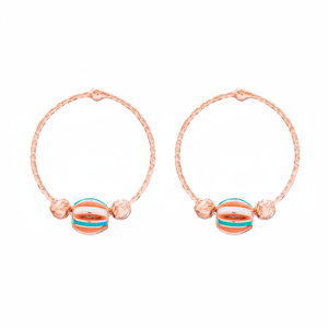 Coloré Émail Conception Perle Charmes Hoop Boucles D'oreilles Fine Jewellery Wholesale Handmade 925 Silver Sterling Jewelry - Product Image 2
