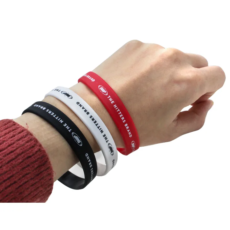 Aangepaste Siliconen Armbanden Pols Bands Maken Uw Eigen Rubber Polsband Siliconen Armband Polsbandje Met Bericht Of Logo