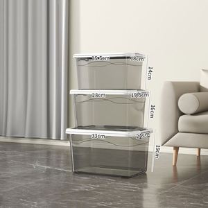 Plastic Transparent Storage <b>Box</b> Oversized and Thickened Suitable for Household Bedding <b>Moving</b> Miscellaneous Items Toys - Product Image 6