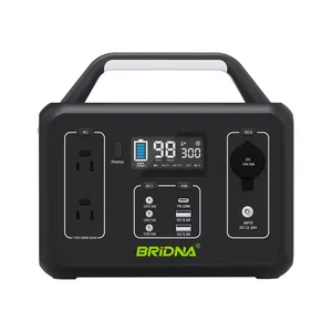 2022 BRIDNA 300W 110v 14.8hz 20, 296wh محطة توليد الكهرباء المحمولة مولد الطاقة الشمسية مع شاشة الكريستال السائل