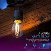 E27 IP65 étanche solaire patio vacances jardin mariage Camping décor extérieur S14 ampoule 10m 48ft LED guirlande feston guirlande lumineuse