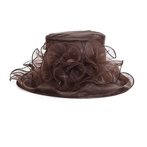 De las mujeres de la moda hecha <span class=keywords><strong>a</strong></span> mano de ala ancha <span class=keywords><strong>el</strong></span> elegante sombrero de iglesia con satén dí<span class=keywords><strong>a</strong></span> de la madre de señoras - Product Image 5