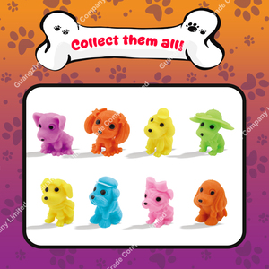 8 styles de mini-jouets anti-stress pour chiens en matériau TRR souple, jouet capsule unique extensible, mignon chiot à presser pour enfants - Product Image 4