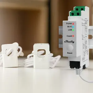 Shelly Pro 3EM 3-Fase Din Rail Wifi Smart Energy Meter Wifi Smart Circuit Breaker con Alexa Google para Smart Home Energy Meter