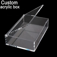 Boîte en acrylique personnalisée, boîte de présentation en acrylique transparente, boîte à 5 côtés avec couvercle/couvercle coulissant ou base, boîte en plexiglas acrylique pour aliments, roses