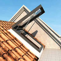 Système de trappe d'accès en verre à ouverture hydraulique par vérin à gaz, fenêtre de toit en aluminium moderne et personnalisée pour projets de villas