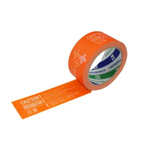 Free Samples Free Shipping Printed Fragile Box Sealing Tape Packing Tape Clear Bopp Packing Adhesive Tape
