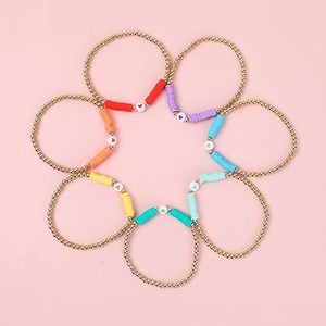 Pulsera de Cuentas de Arcilla Polimérica con Ojo Turco y Discos Heishi, Regalo de Aniversario de Boda para Mujer, Joyería de Playa de Verano - Product Image 3