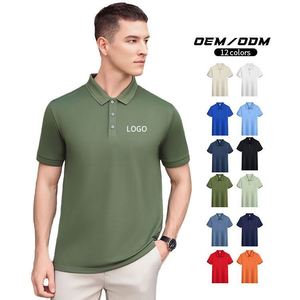 Polo de Verano Personalizado con Logotipo para Hombre, Polo a Rayas Informal de Poliéster de Alta Calidad, Manga Corta - Product Image 3