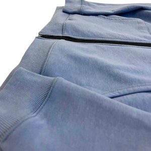 Sweats à capuche pour hommes en 80 coton 20 polyester sans poches avant sérigraphie personnalisée sweat à capuche à fermeture éclair complète - Product Image 4