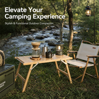 Table de camping portable pliable légère en bambou, équipement de cuisson BBQ extérieur imperméable et durable pour Overlanding et Vanlife
