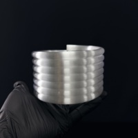 Tubo Espiral de Cuarzo Personalizado, Diámetro Exterior de 10 mm |   7 Bobinas de Vidrio de Sílice Fundido Esmerilado y Transparente OEM ODM