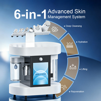 Appareil de nettoyage des pores 6 en 1 pour le visage, aspirateur de points noirs, nettoyage des pores, aspiration de l'acné, H202 Hydra Dermabrasion, machine faciale hydro-oxygène