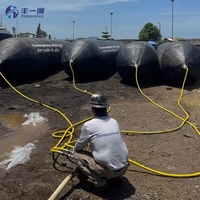 Airbags de levage marins gonflables 1,5*18m - Airbag de mise à l'eau de navires, Airbag en caoutchouc pour l'ascension de navires en chantier naval