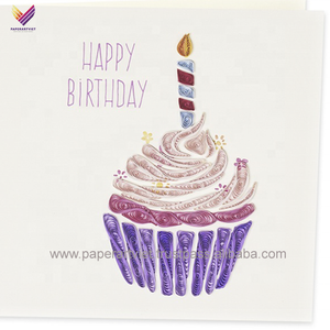 Carte Quilling gâteau Quilling à la main avec carte de voeux 3D de haute qualité - Product Image 2