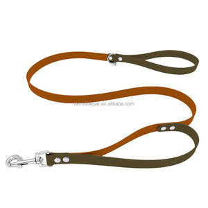 Correa táctica de doble asa para perro, mosquetón de Metal recubierto de PVC resistente, fácil control, entrenamiento, goma elástica, ruptura duradera - Product Image 3