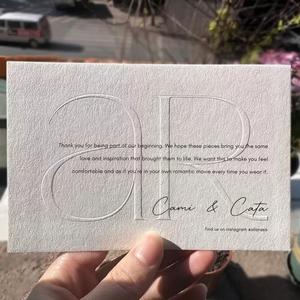 Tarjetas de Agradecimiento de Cartulina con Logotipo de Floristería, Elegantes y Personalizadas, con Código QR, de Lujo Ecológico - Product Image 3