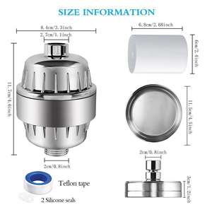 クロームシャワーフィルタービタミンヘッド水軟化剤シャワーヘッドで塩素蛇口フィルターを減らす - Product Image 4