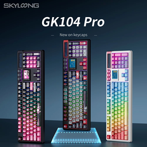 คีย์บอร์ดเกมมิ่ง <span class=keywords><strong>SKYLOONG</strong></span> GK104 Pro แบบกลไก 104 ปุ่ม รองรับการเปลี่ยนสวิตช์ได้ RGB ไร้สาย 2.4G  USB - Product Image 1