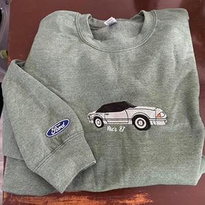 Custom Solid Winter <strong>Car</strong> Photo Embroidered <strong>Hoodie</strong> or Sweatshirt Personalized Gift for Dad Grandpa or <strong>Car</strong> Lovers - Product Image 6