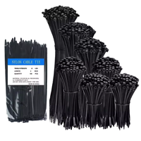 Attaches-câbles autobloquantes en nylon 66 noir 4,8x200mm, longueur 300mm, sangles de fixation pour câbles en plastique