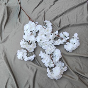 PT-YH005 Offre Spéciale 100cm Branche De Fleurs De <span class=keywords><strong>Cerisier</strong></span> Blanc Tige De Fleurs De <span class=keywords><strong>Cerisier</strong></span> Japonais Fleur De <span class=keywords><strong>Cerisier</strong></span> Arbre Fleur Brunch <span class=keywords><strong>Sakura</strong></span> - Product Image 6