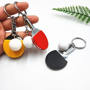 Llavero de simulación de tenis de mesa 3D, mini llaveros de <span class=keywords><strong>ping</strong></span> pong, llavero deportivo realista con raqueta de tenis de mesa, dijes para bolso - Product Image 1