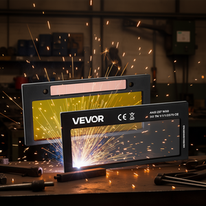 Lentille de soudage Vevor Shade 9 à assombrissement automatique, couleur réelle, en polycarbonate, de remplacement pour le soudage - Product Image 2