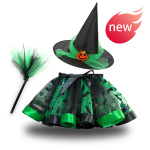 Conjunto <span class=keywords><strong>de</strong></span> Falda Tutú <span class=keywords><strong>de</strong></span> Halloween para Niñas con Sombrero <span class=keywords><strong>de</strong></span> <span class=keywords><strong>Bruja</strong></span>, Disfraz <span class=keywords><strong>de</strong></span> <span class=keywords><strong>Bruja</strong></span> con Calabaza Naranja y Escoba Mágica para Fiesta <span class=keywords><strong>de</strong></span> Carnaval con Accesorios - Product Image 5