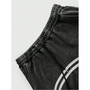 กางเกงวอร์มขายาวทรงหลวมสำหรับผู้ชาย เอวผูกเชือก ซิปข้าง ลายทาง ระบายอากาศได้ดี สไตล์สตรีทแวร์ - Product Image 3