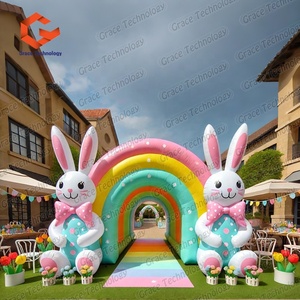 Château gonflable de Pâques, thème lapin et œufs, château gonflable pour enfants avec décoration de lapin pour parc d'attractions - Product Image 2