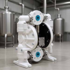 Pompe à double diaphragme à commande pneumatique, entrée/sortie 1 pouce, 30 GPM, polypropylène, pour usage industriel chimique - Product Image 2