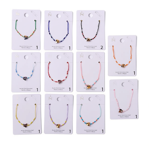 Angelina Seed Bead Crystal Butterfly <b>Bracelet</b> Stainless Steel Handmade Fashion Jewelry 12 Pcs <b>Set</b> - Product Image 1