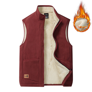 Chaleco cálido de cachemira para hombre, otoño e invierno, con cuello de terciopelo, talla grande, informal, estilo Joker, con logo personalizado. - Product Image 5