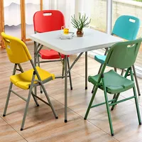 Chaise pliante d'extérieur de qualité supérieure Chaise de jardin en plastique pour événement de mariage Chaise pliante en résine blanche