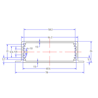 Boîtier en aluminium anodisé d'usinage CNC Boîtier d'instrument électronique en métal Boîtier PCB Boîte de jonction
