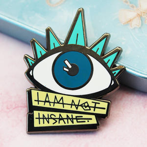 Broche en émail dur personnalisée avec logo artistique créatif, design œil porte-bonheur, en métal, é<span class=keywords><strong>l</strong></span>égante et tendance - Product Image 1
