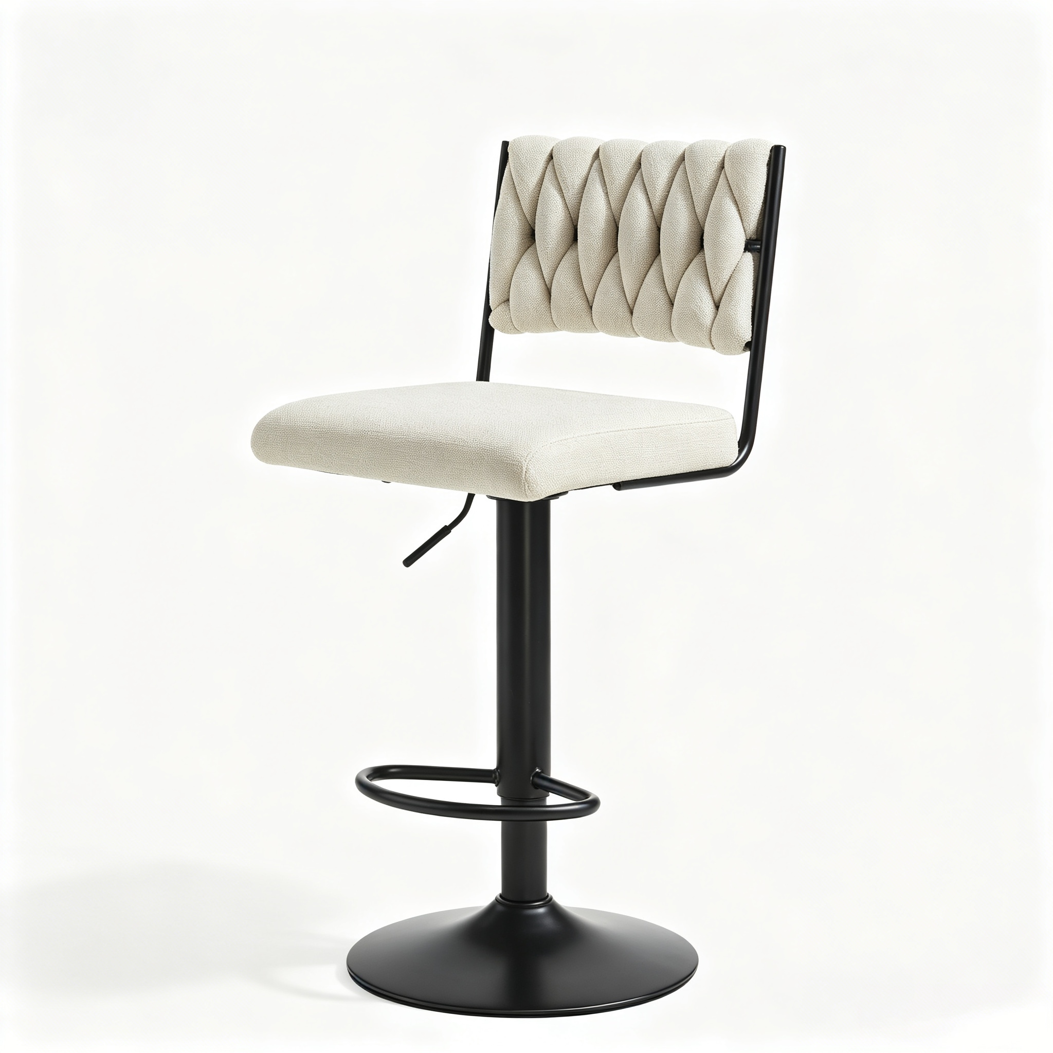 Tabouret de bar noir et beige