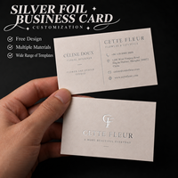 Cartes de visite personnalisées pour planificateur de mariage, papier coton avec dorure argentée, impression de cartes de visite de luxe personnalisées, logos sur mesure, vente en gros
