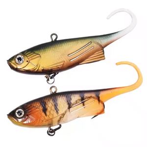 ORJD Leurre souple vibrant en silicone 9cm 14.5g, VIB anti-accrocs dissimulé, Swimbait coulant pour Black-bass, Brochet, <span class=keywords><strong>Perche</strong></span> - Product Image 1