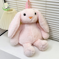 Vente d'usine Risingsun – Sac à dos lapin de Pâques adorable 30 cm, poupée en peluche à longues oreilles, jouet en coton PP rembourré, animal en peluche doux, vente en gros