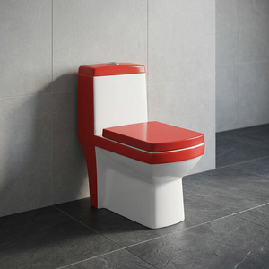 Orange Color Ceramic One Piece Water Closet Toilet <b>Floor</b> Mounted Commode With Seat Cover WC - Product Image 2