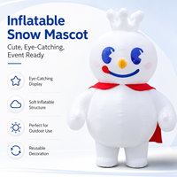 Disfraz Inflable de Rey, Disfraz de Mascota de Personaje de Dibujos Animados de la Tienda Mixue Bingcheng, Disfraz Promocional de Niña de las Nieves