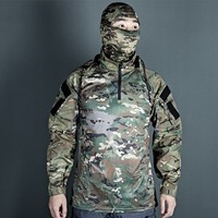Ensemble de vêtements tactiques en coton de nouvelle génération pour hommes, manches longues, coupe ample, extensible, respirant, camouflage