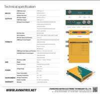 AVMATRIX SC2030 SDI HDMI Cross Converter with Up/Down Scaling Frame Rate Conversion Audio Embedding for Live Production