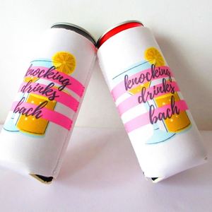 Custom Skinny Can Sleeve 12oz Neoprene Can Cooler Foam Sublimation 330ml Slim Beer Cover Blank Can and <b>Bottle</b> Cooler Custom Logo - Product Image 5