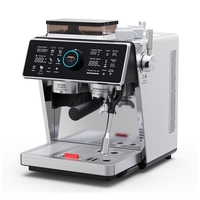Machine à café expresso numérique commerciale personnalisée avec mousseur à vapeur, panneau de commande TFT, moulin à café intégré et écran OLED