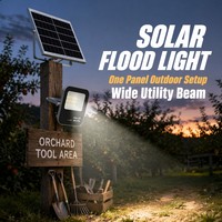 Projecteur LED portable à énergie solaire, batterie USB, lampe de camping rechargeable pour extérieur, éclairage de travail LED d'urgence à énergie solaire